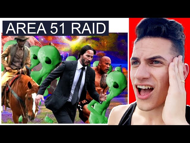MOOSECRAFT Reacts To CELEBRITIES RAIDING AREA 51 To Find ALIENS! (Ft. LIL NAS X, KEANU REEVES)