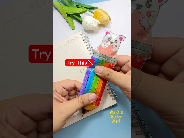 ✒️DIY Cute Cat Squishy Pen @ArasEasyArt #diy #squishy #pencil #viral #ytshorts