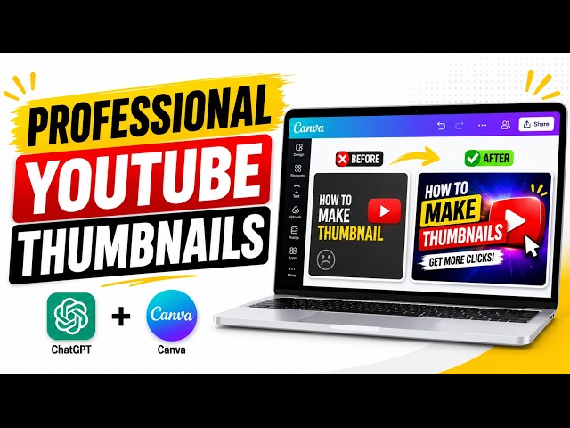 How to Create Professional YouTube Thumbnails with ChatGPT & Canva (2026)