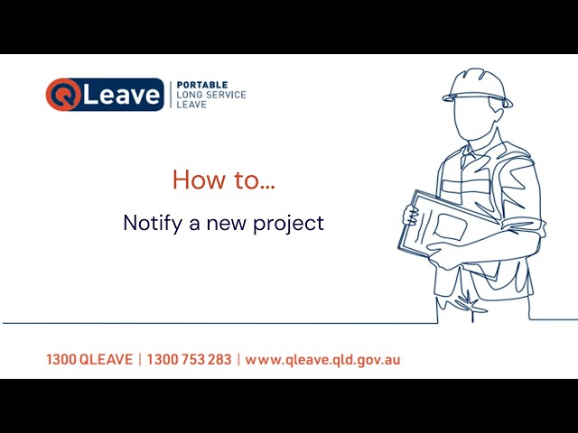 How to notify a project - Building and Construction Industry Levy Portal