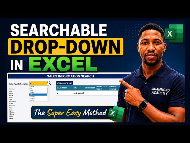 How to Create a Searchable Drop-Down List in Excel