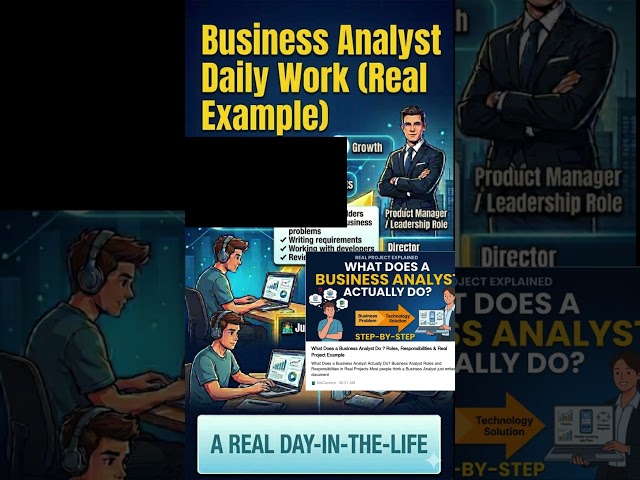 Business Analyst Daily Work (Real Example) #education #businessanalyst #itcareers #careergrowthlab