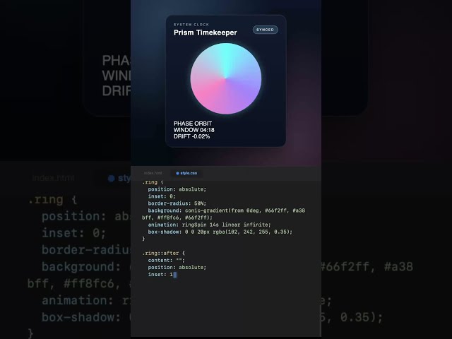 Unnecessary Prism Clockwork #code #coding #css #shorts