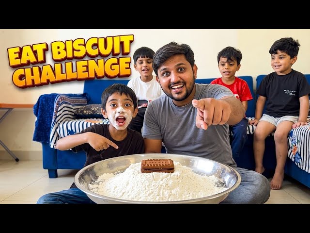EAT BISCUITS  without tuching CHALLENGE GAME | new viral game | babar akbar vlog
