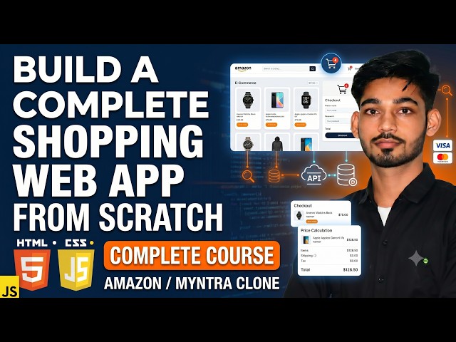 🔥 JavaScript E-Commerce Website Project Full Course | Build Amazon/Myntra Clone with HTML CSS JS
