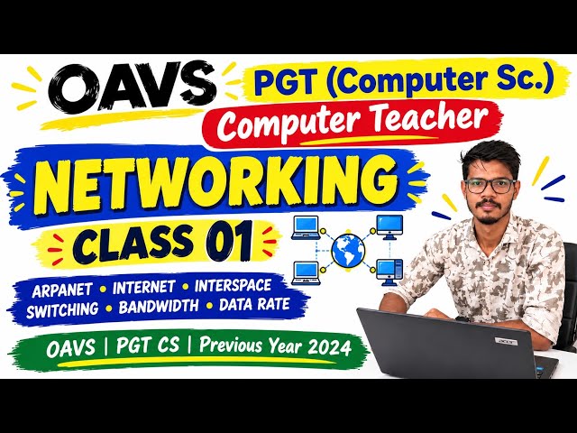 Networking Class 01 🔥 | OAVS PGT Computer Science | ARPANET to Internet | Concept and Mcqs | 