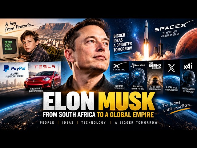 The Story of Elon Musk From South Africa to Space, Tesla, and AI #ElonMusk #Tesla #SpaceX #Starlink