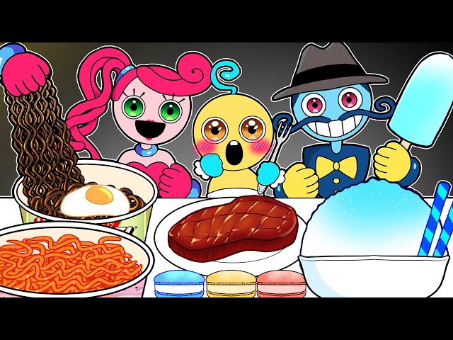 Convenience Store Food Dessert Mukbang - Mommy Long Legs Family | POPPY PLAYTIME CHAPTER 2 Animation