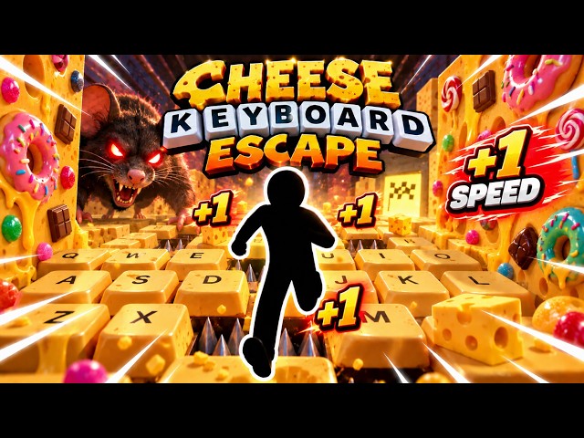 CHEESE & KEYBOARD ESCAPE 🧀 | 4K Immersive Interactive Warm-Up | Roblox Rat Chase | POV ROBLOX OBBY ⚡