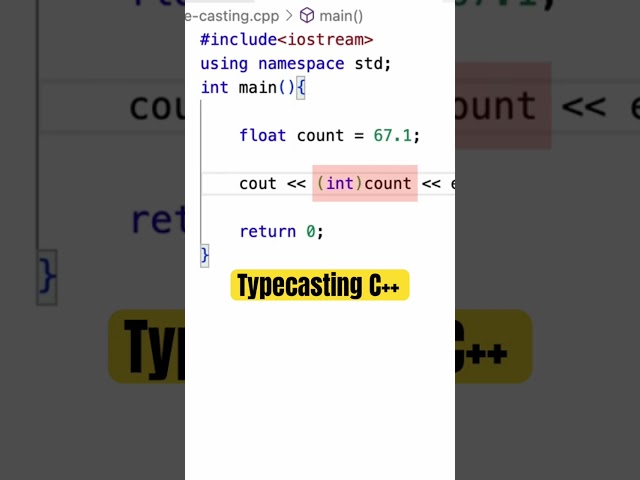 Typecasting in C++