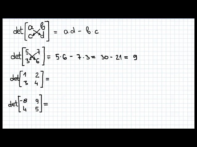How to calculate determinant of 2x2 matrix by MacSteve tutorials