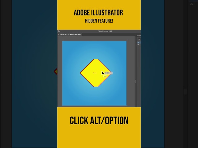 Hidden Corner Rounding Trick in Adobe Illustrator | Alt/Option Shortcut!