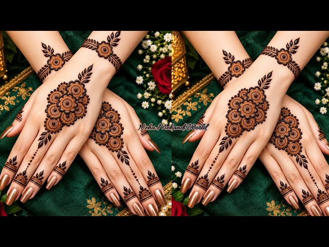 Easy and Stylish mehndi design for back hand 2026|Back Hand Mehandi Design|Mehandi Design #mehndi