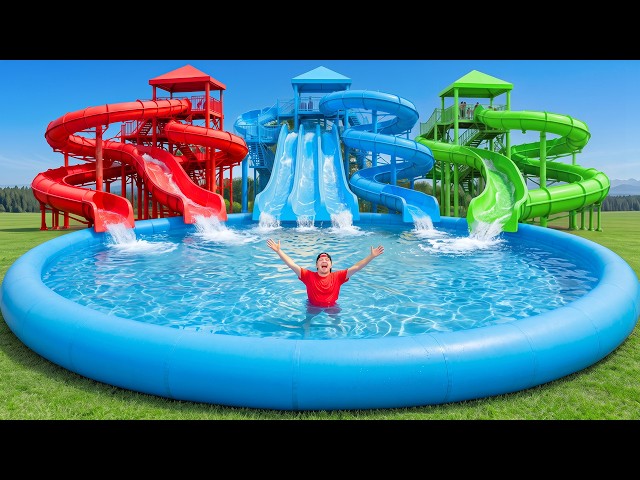 I Built a WATER PARK Using 1 COLOR!