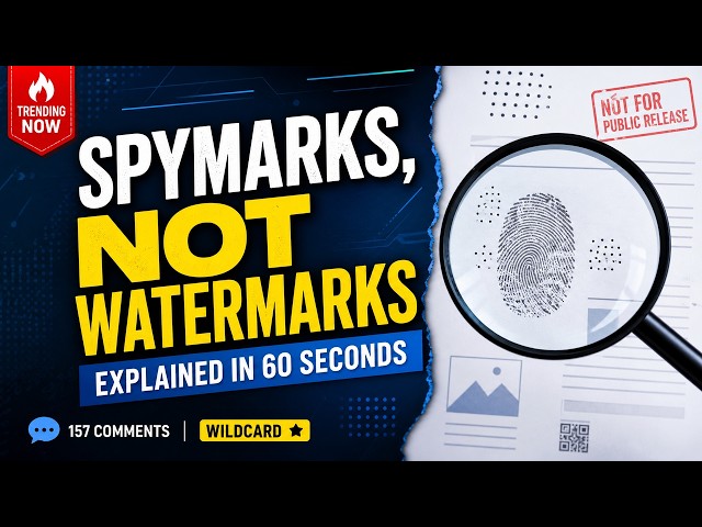 Spymarks, not Watermarks

Create an accurate, engaging explainer video about this trending topic for