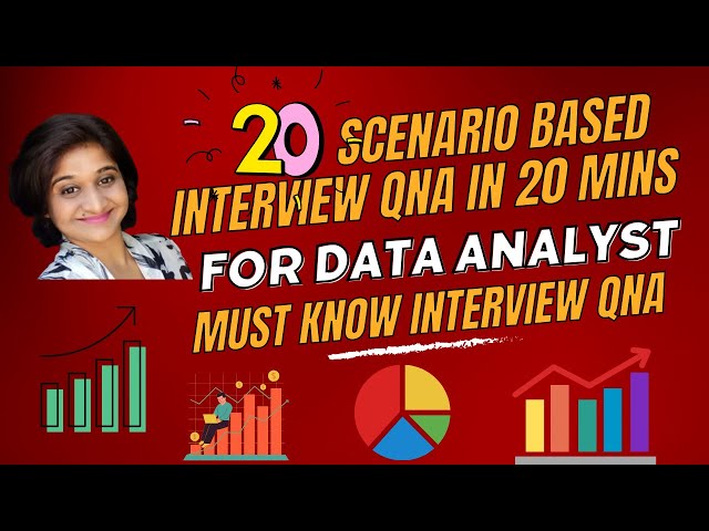 20 Data Analyst Interview Questions & Answers in 20 Minutes – Must Watch!!!