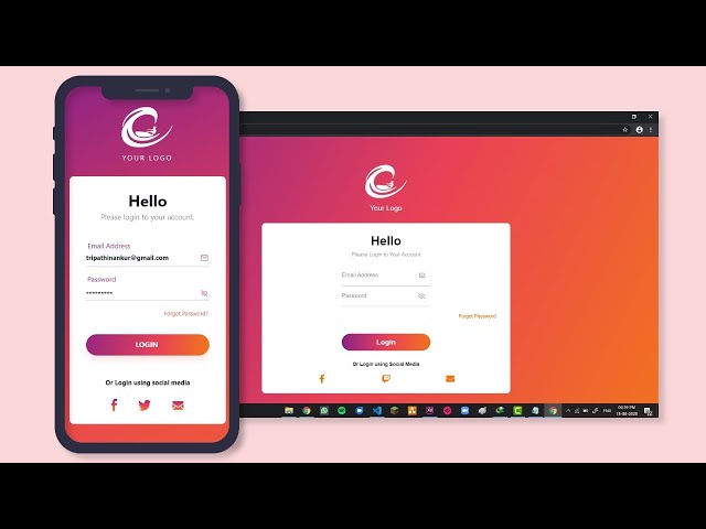 Login / SignUp Screen - Flutter App / Web UI - Speed Code