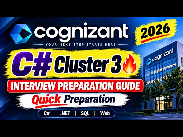 Cognizant C# Cluster 3 🔥 | Interview Preparation 2026 | Quick Preparation Guide