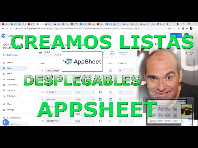 Create your first app with Excel and appsheet. Spanish appsheet course, drop-down lists with REF.
