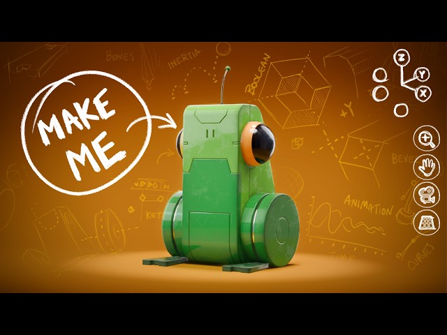 Hard-Surface Modeling in Blender for Beginners (Full Course) #b3d