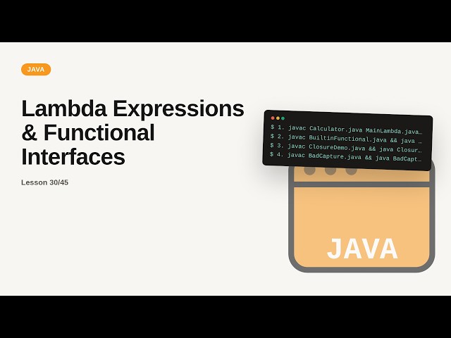 Lambda Expressions & Functional Interfaces | Java Tutorial