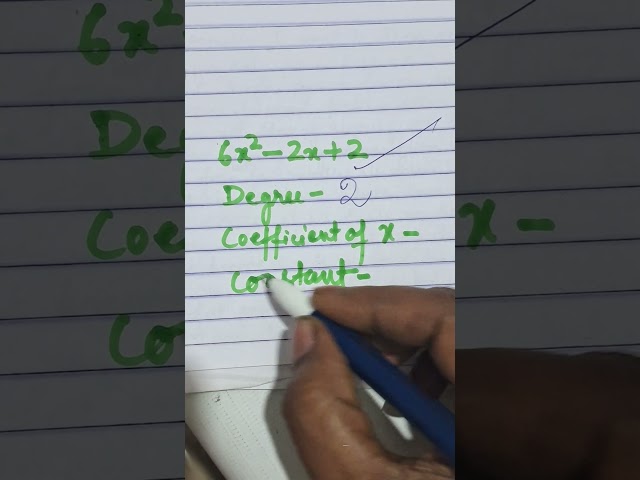 DEGREE ,COEFFICIENT, CONSTANT #shorts #