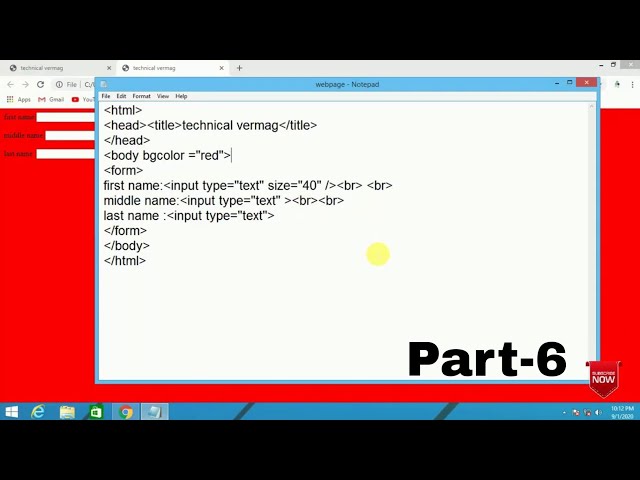 how to create input box in html// Registration form  input box kaise design kare html in hindi.