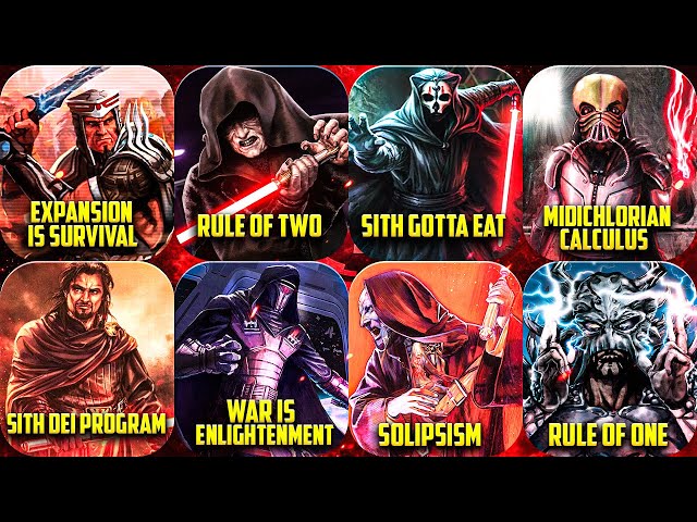every sith lord & dark side philosophy explained