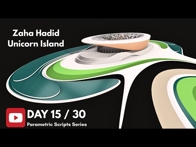 Day 15 of 30 Scripts Series- Zaha Hadid Unicorn Island | Organic SubD Modeling - Rhino & Grasshopper