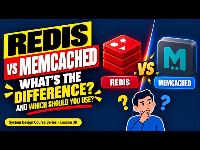 Lesson-38 | Redis vs Memcached: What's the Difference and Which Should You Use? | System Design