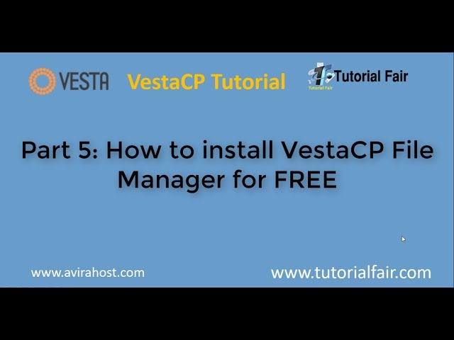 How to install VestaCP File Manager for FREE