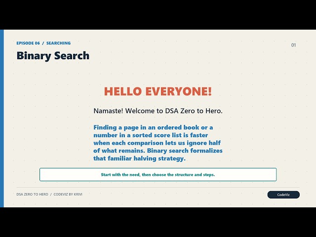 Binary Search | DSA | Data Engineering Interviews Ep 06